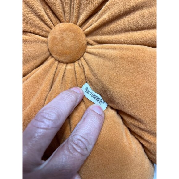 Pier 1 Imports Decorative Velvet Pumpkin Pillow 11" - Picture 5 of 8